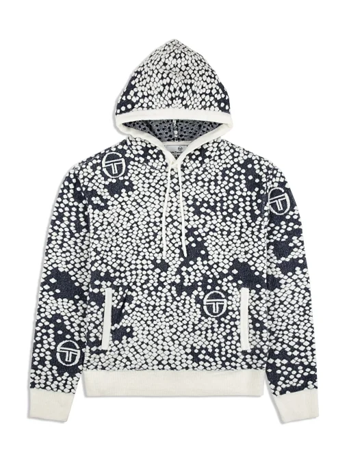 Sergio Tacchini Astratta Jacquard Hoodie- MARITIME BLUE Outlet
