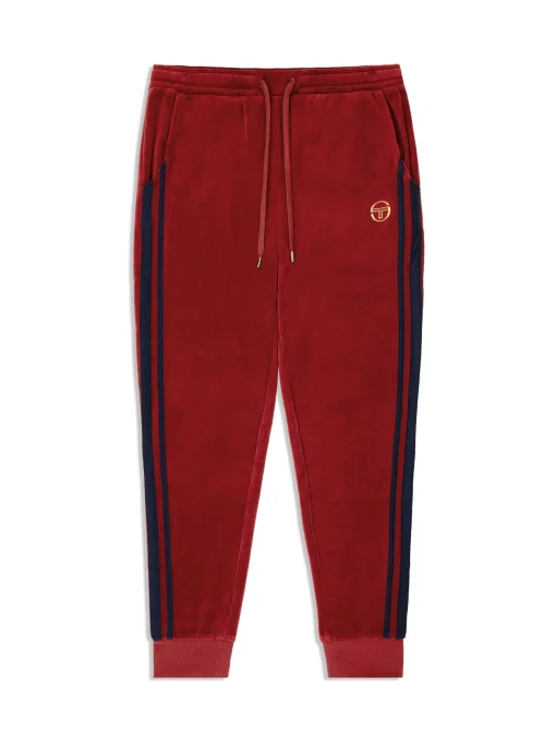 Sergio Tacchini Damarindo Velour Track Pant- Merlot/ Maritime Blue MERLOT/MARITIME BLUE Hot