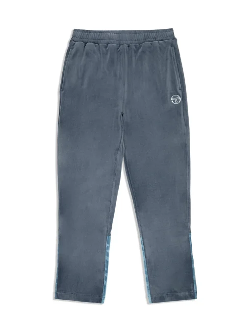 Sergio Tacchini Foggia Velour Debossed Track Pant- GRISAILLE Clearance