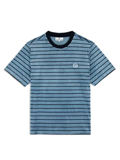 Sergio Tacchini Foggia Velour T-Shirt- CORONET BLUE New