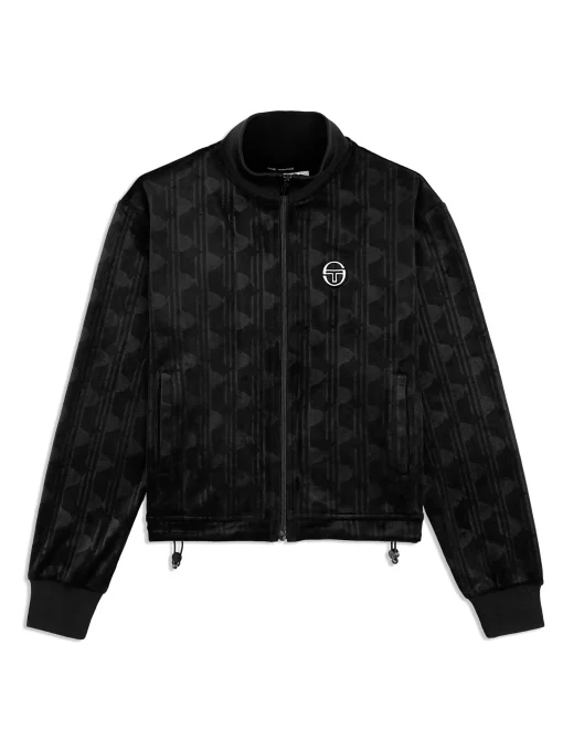 Sergio Tacchini Gabrisa Velour Track Jacket- BLACK BEAUTY Outlet