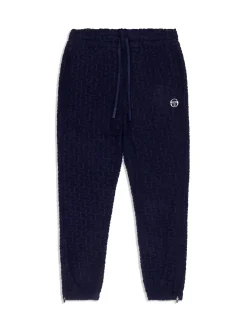 Sergio Tacchini Livata Monogram Track Pant- MARITIME BLUE New