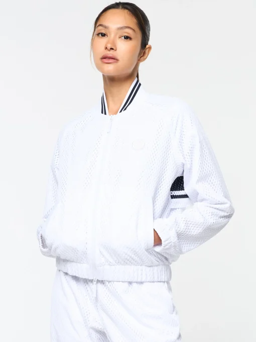Sergio Tacchini Adria Mesh Track Jacket- BRILLIANT WHITE Discount