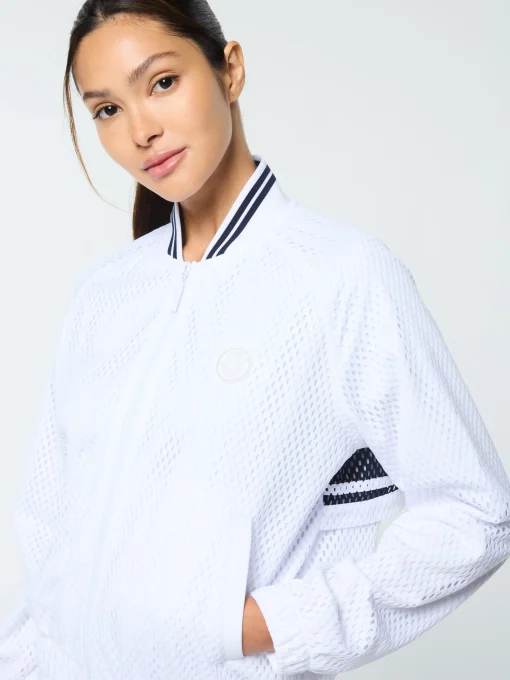 Sergio Tacchini Adria Mesh Track Jacket- BRILLIANT WHITE Discount