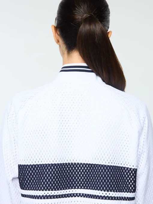 Sergio Tacchini Adria Mesh Track Jacket- BRILLIANT WHITE Discount