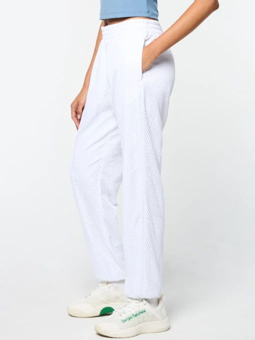 Sergio Tacchini Adria Mesh Track Pant- BRILLIANT WHITE Hot