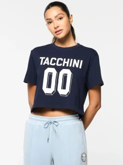 Sergio Tacchini Amore Crop T-Shirt- MARITIME BLUE Best