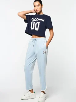 Sergio Tacchini Amore Crop T-Shirt- MARITIME BLUE Best