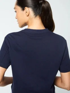 Sergio Tacchini Amore Crop T-Shirt- MARITIME BLUE Best