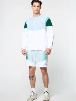 Sergio Tacchini Angolo Crewneck Sweatshirt- BRILLIANT WHITE Outlet