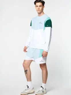 Sergio Tacchini Angolo Crewneck Sweatshirt- BRILLIANT WHITE Outlet