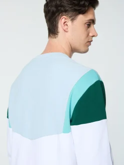 Sergio Tacchini Angolo Crewneck Sweatshirt- BRILLIANT WHITE Outlet