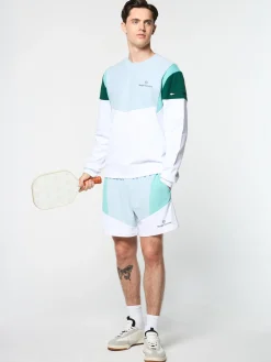 Sergio Tacchini Angolo Crewneck Sweatshirt- BRILLIANT WHITE Outlet