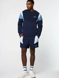 Sergio Tacchini Angolo Crewneck Sweatshirt- MARITIME BLUE Online
