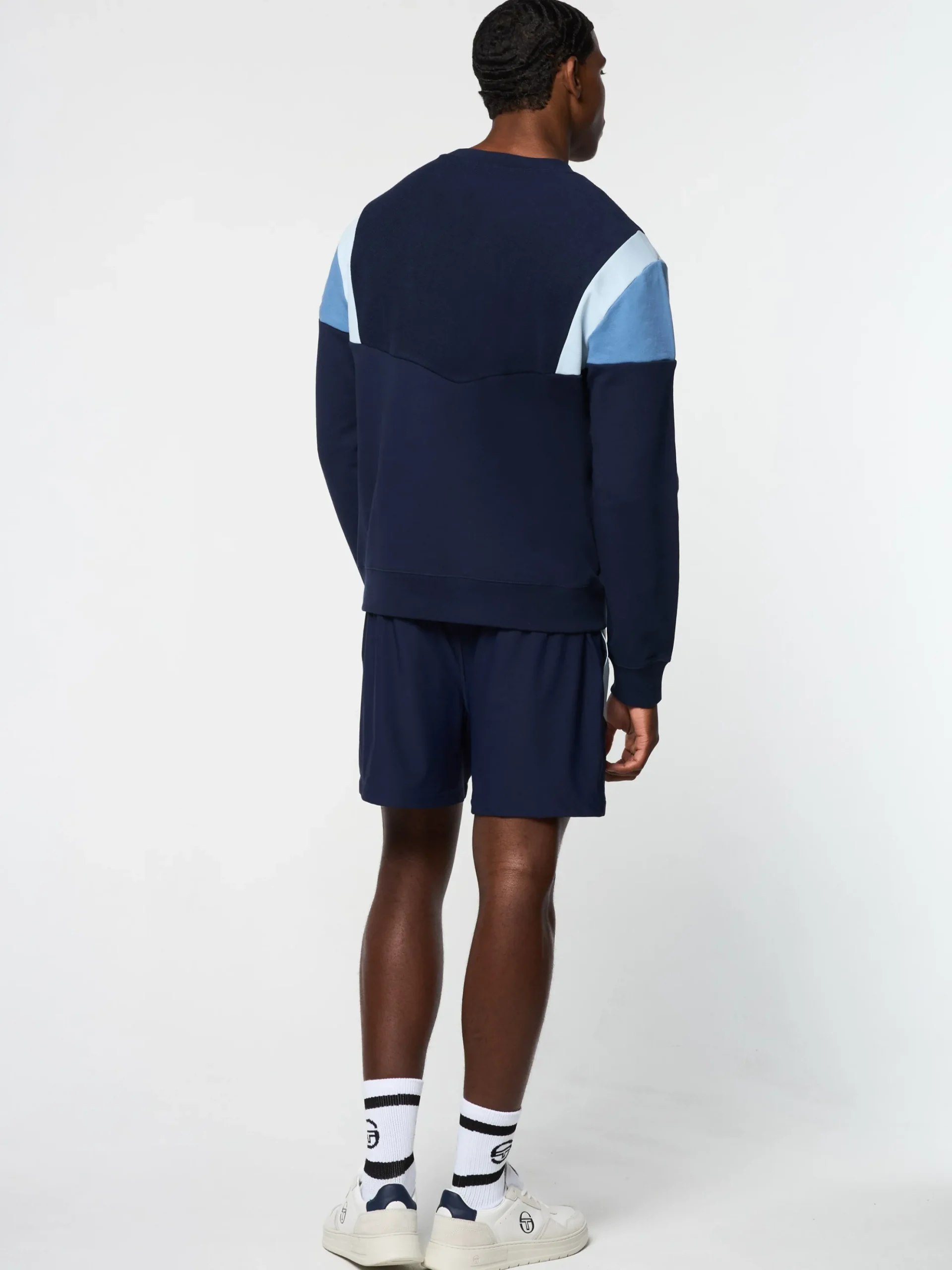 Sergio Tacchini Angolo Crewneck Sweatshirt- MARITIME BLUE Online