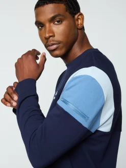 Sergio Tacchini Angolo Crewneck Sweatshirt- MARITIME BLUE Online