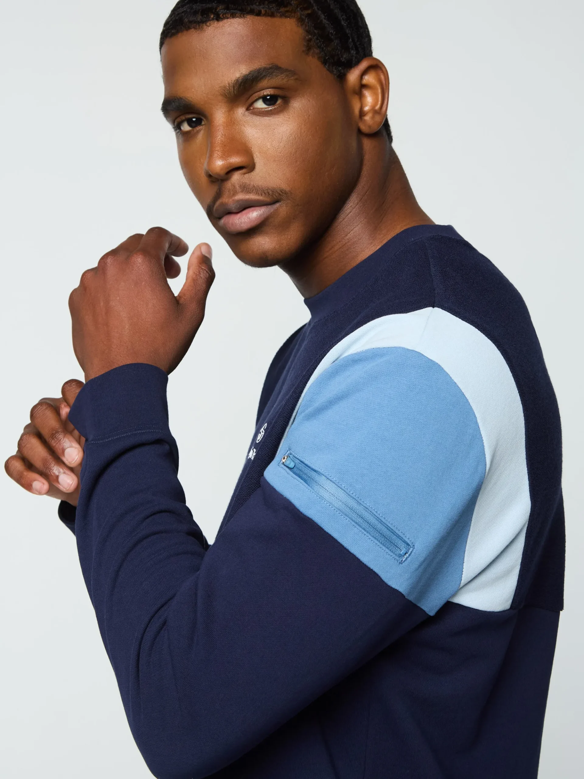 Sergio Tacchini Angolo Crewneck Sweatshirt- MARITIME BLUE Online