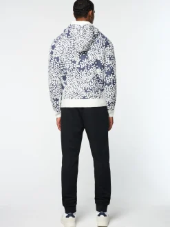 Sergio Tacchini Astratta Jacquard Hoodie- MARITIME BLUE Outlet