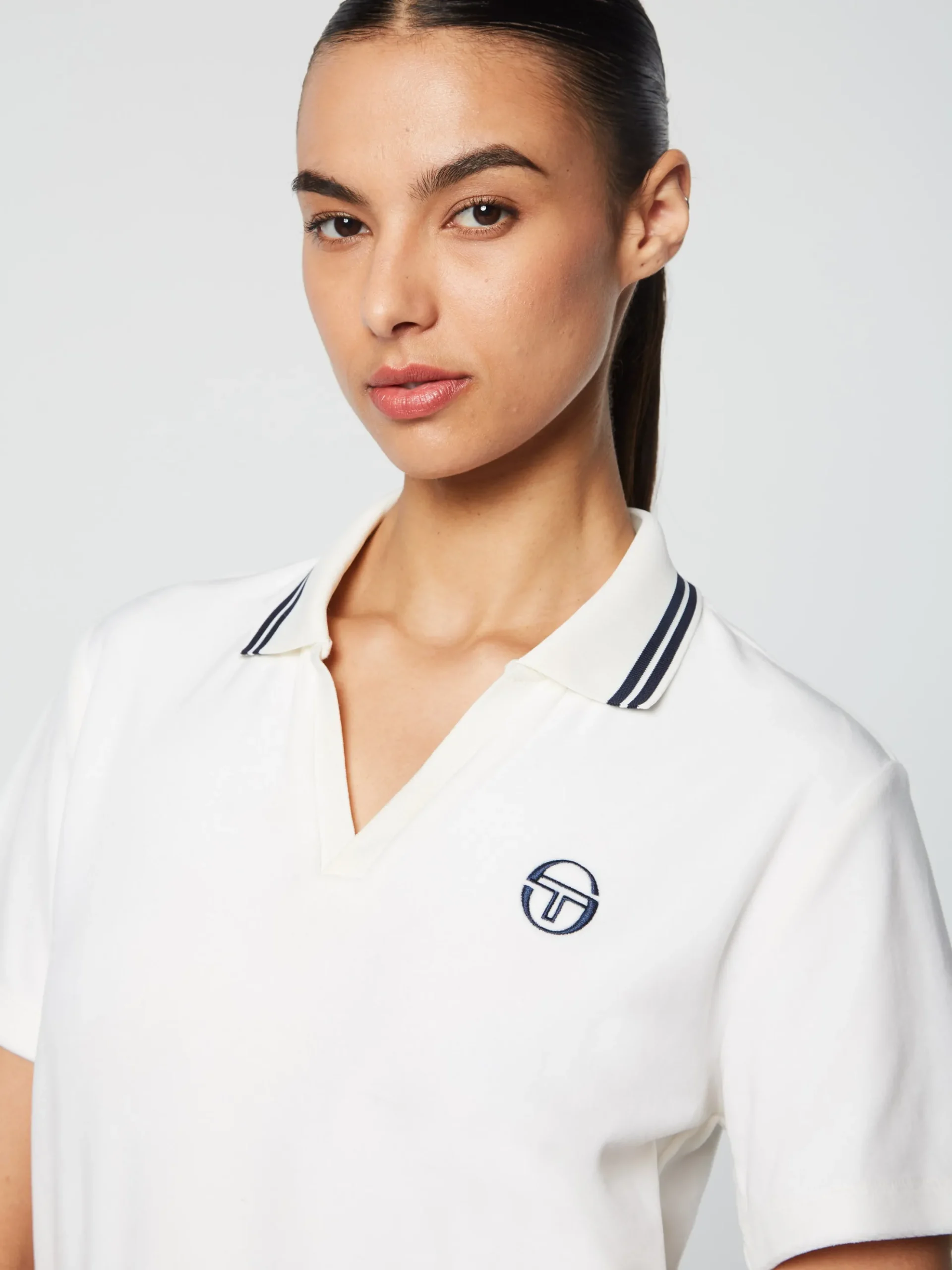 Sergio Tacchini Atri Velour Polo- GARDENIA Sale