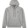 Sergio Tacchini Aversa Quilted Hoodie- LIGHT HEATHER GREY Sale