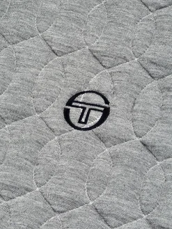 Sergio Tacchini Aversa Quilted Hoodie- LIGHT HEATHER GREY Sale