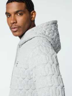 Sergio Tacchini Aversa Quilted Hoodie- LIGHT HEATHER GREY Sale