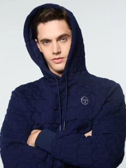 Sergio Tacchini Aversa Quilted Hoodie- MARITIME BLUE Fashion