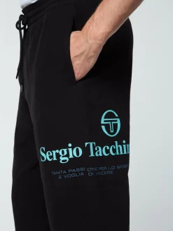 Sergio Tacchini Bari Graphic Sweatpant- BLACK BEAUTY Outlet