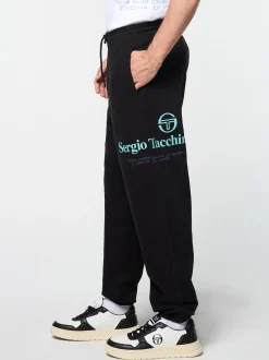 Sergio Tacchini Bari Graphic Sweatpant- BLACK BEAUTY Outlet