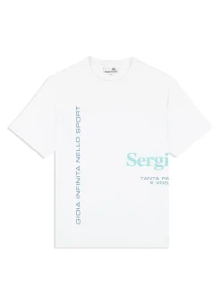 Sergio Tacchini Bari Graphic T-Shirt- BRILLIANT WHITE Hot