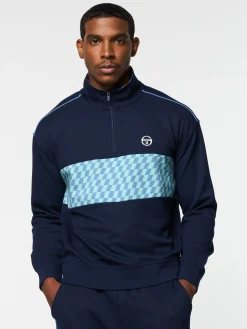 Sergio Tacchini Cialda Half Zip- MARITIME BLUE Clearance