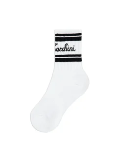 Sergio Tacchini Clasico Script Logo Sock- BLACK BEAUTY New