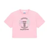Sergio Tacchini Daily Tuft Big Logo Crop T-Shirt- LIGHT PINK Fashion