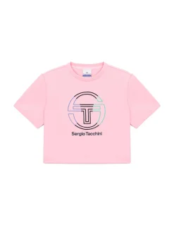 Sergio Tacchini Daily Tuft Big Logo Crop T-Shirt- LIGHT PINK Fashion