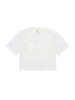 Sergio Tacchini Daily Tuft Big Logo Crop T-Shirt- OFF WHITE Fashion