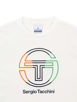 Sergio Tacchini Daily Tuft Big Logo Crop T-Shirt- OFF WHITE Fashion
