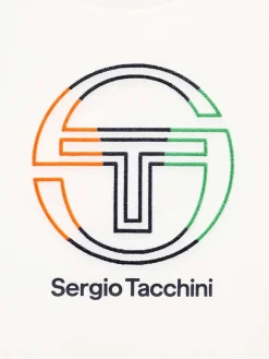 Sergio Tacchini Daily Tuft Big Logo Crop T-Shirt- OFF WHITE Fashion