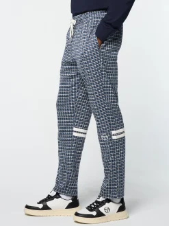 Sergio Tacchini Dallas Houndstooth Track Pant- MARITIME BLUE Online