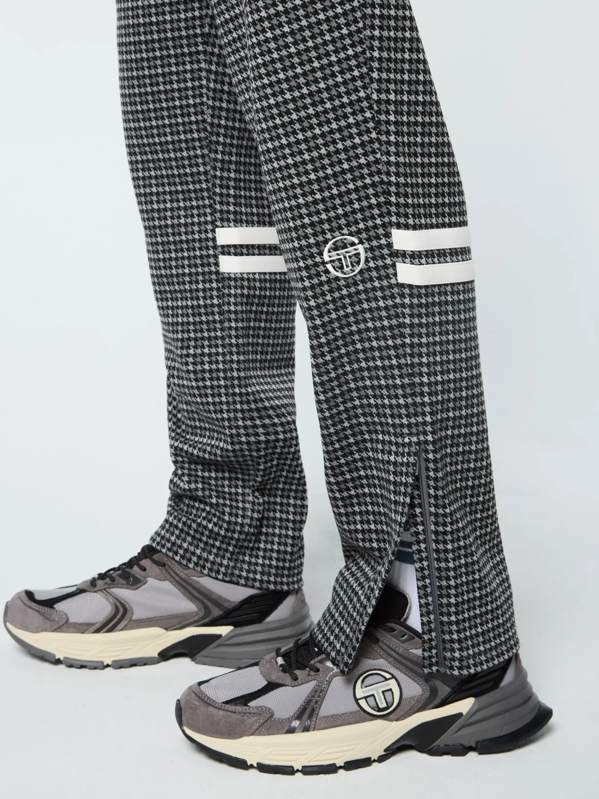 Sergio Tacchini Dallas Houndstooth Track Pant- BLACK BEAUTY Best