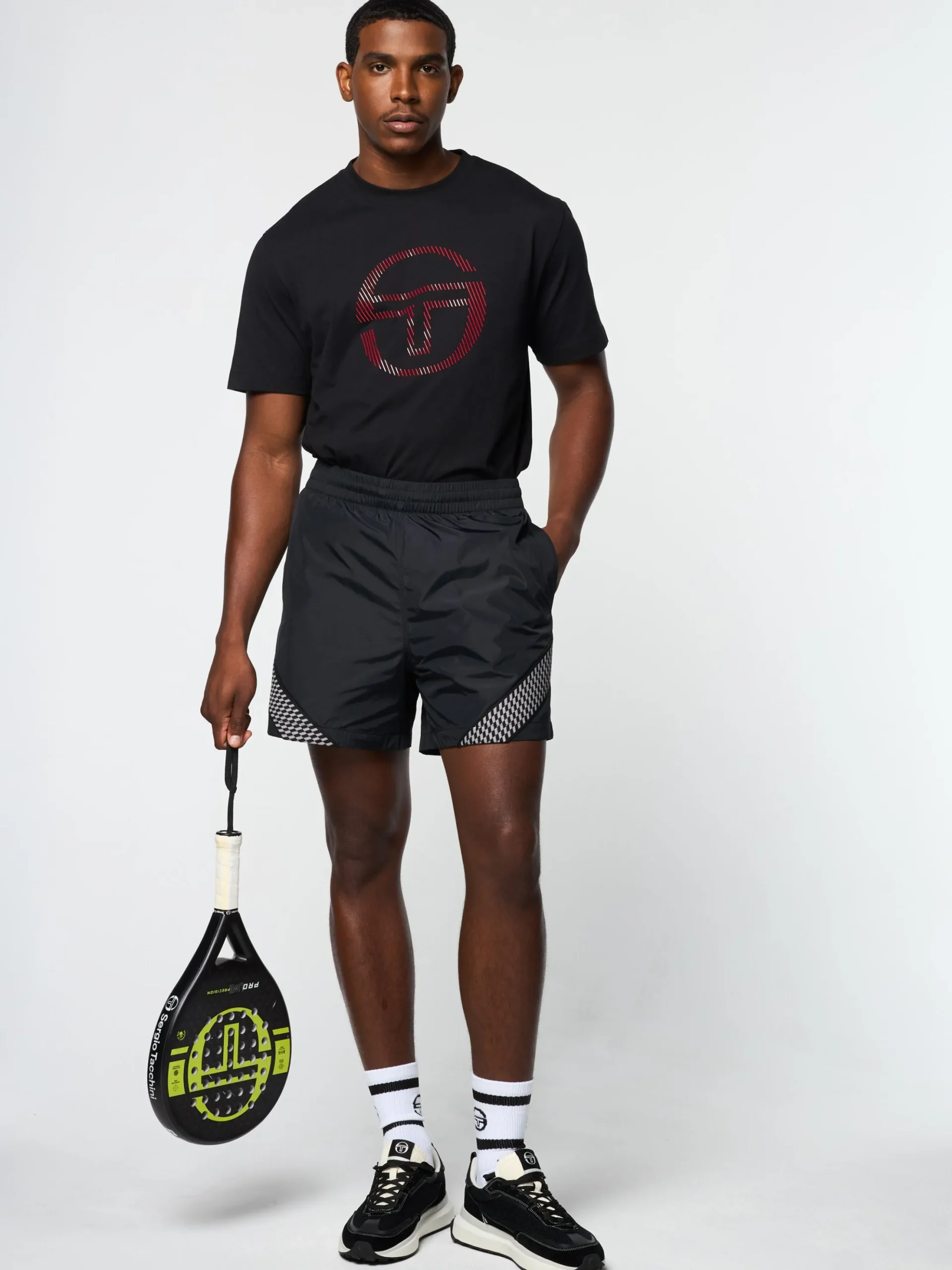 Sergio Tacchini Dama Track Short- BLACK BEAUTY Clearance