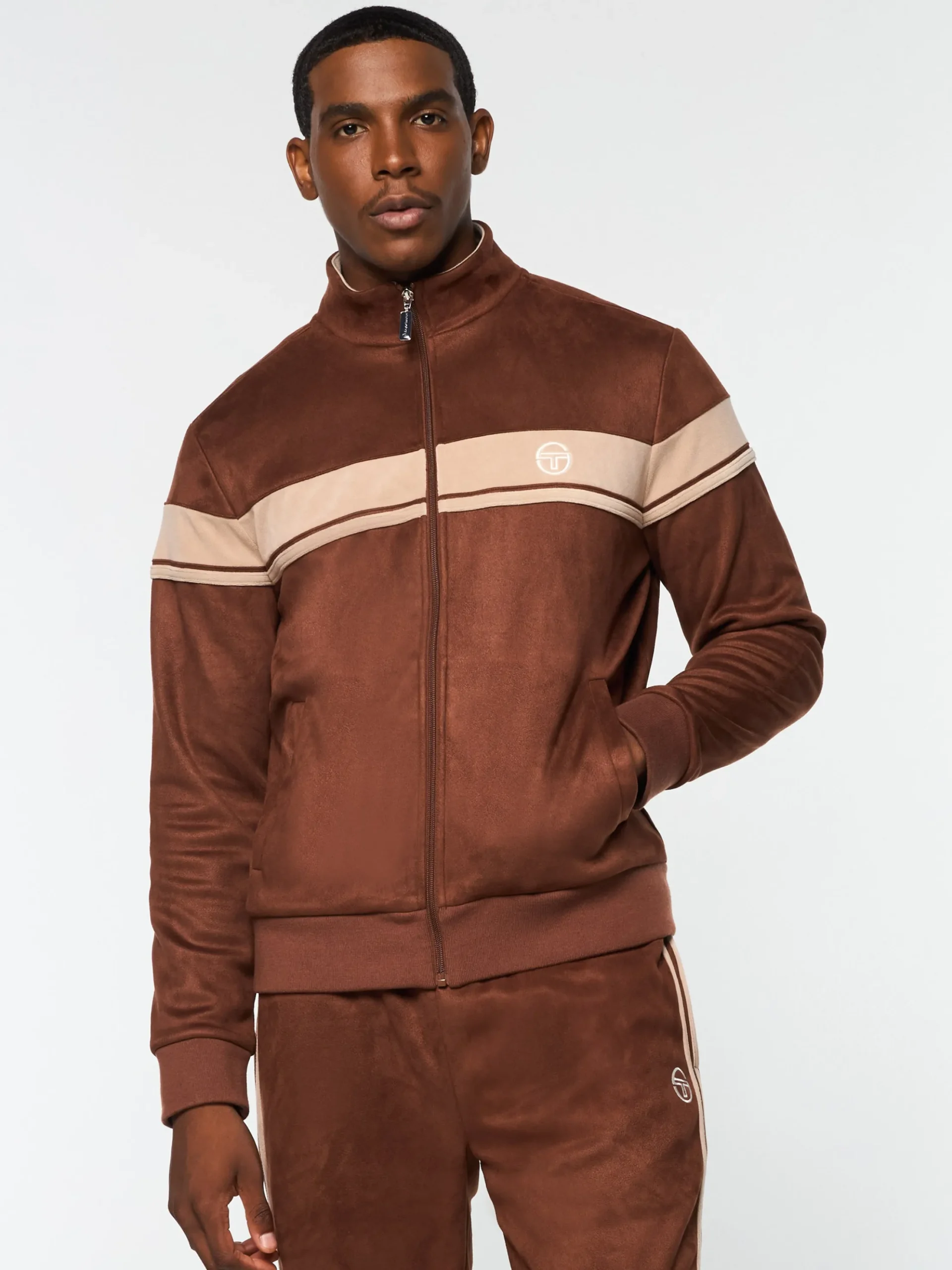 Sergio Tacchini Damarindo Track Jacket- CAPPUCCINO New