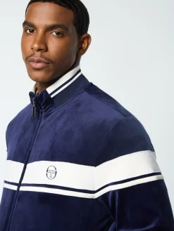 Sergio Tacchini Damarindo Velour Track Jacket- MARITIME BLUE Best