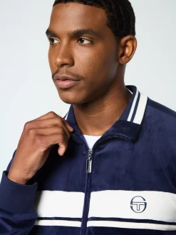 Sergio Tacchini Damarindo Velour Track Jacket- MARITIME BLUE Best