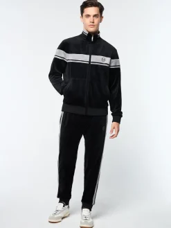 Sergio Tacchini Damarindo Velour Track Jacket- BLACK BEAUTY Online