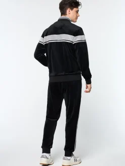Sergio Tacchini Damarindo Velour Track Jacket- BLACK BEAUTY Online