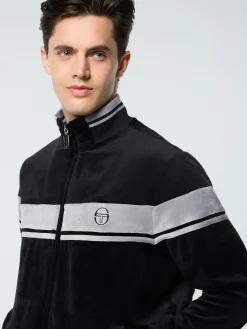 Sergio Tacchini Damarindo Velour Track Jacket- BLACK BEAUTY Online
