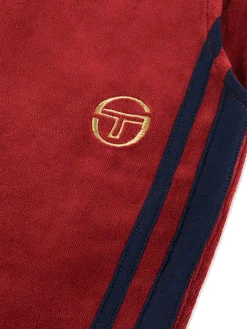 Sergio Tacchini Damarindo Velour Track Pant- Merlot/ Maritime Blue MERLOT/MARITIME BLUE Hot