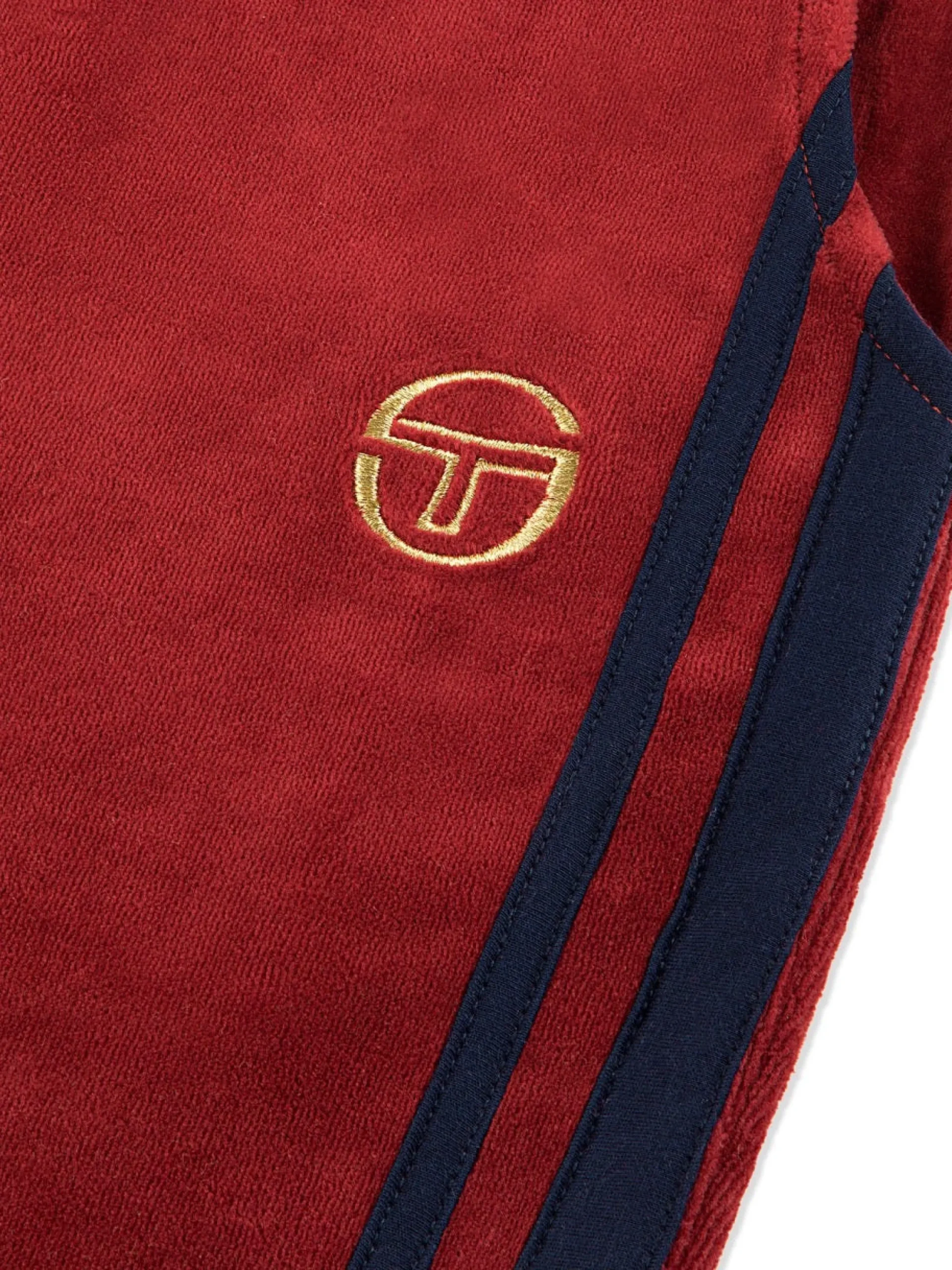 Sergio Tacchini Damarindo Velour Track Pant- Merlot/ Maritime Blue MERLOT/MARITIME BLUE Hot