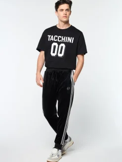 Sergio Tacchini Damarindo Velour Track Pant- BLACK BEAUTY Best