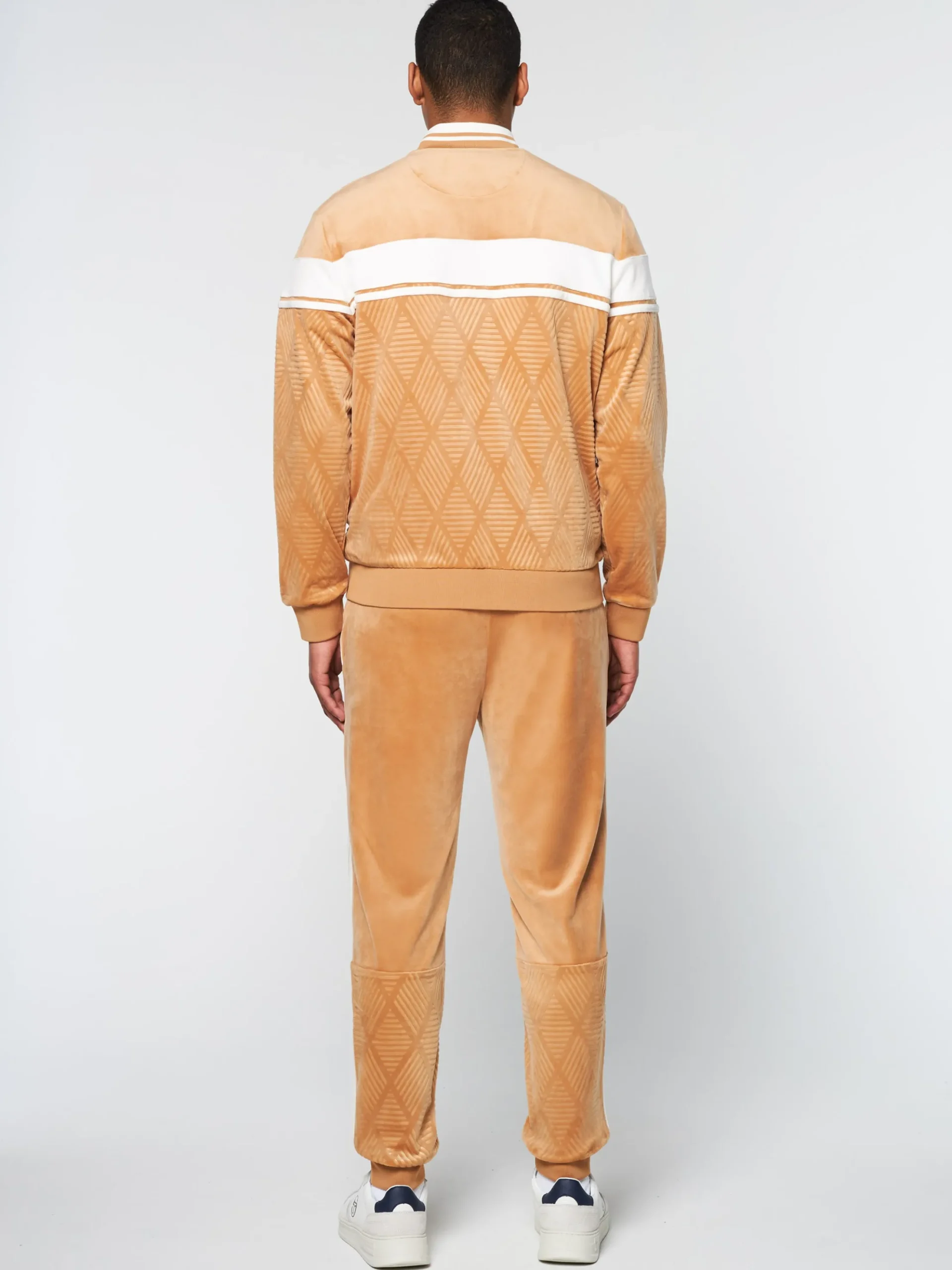 Sergio Tacchini Debossed Damarindo Velour Track Jacket- MEERKAT Outlet